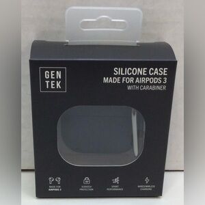 Gen Tek Black Silicone AirPods 3 Case